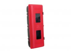 Extinguisher box 9kg red plastic belt
